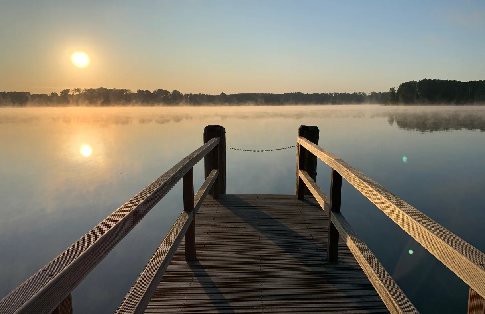 Steg im Morgenlicht am Scharmützelsee